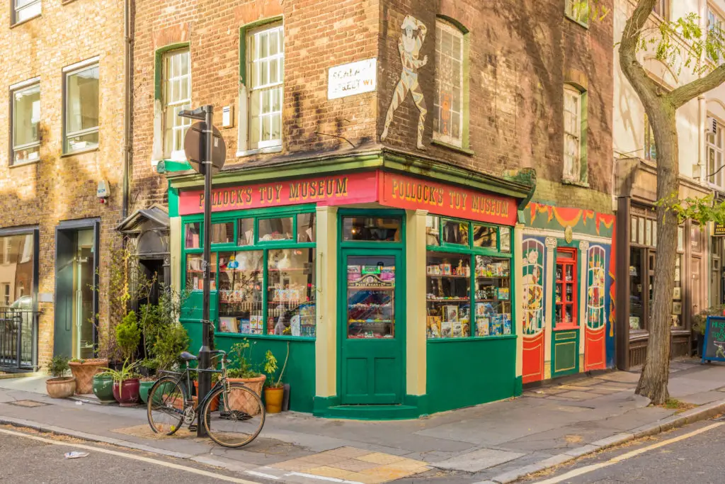 Outside view of Pollok's Toy Museum in London