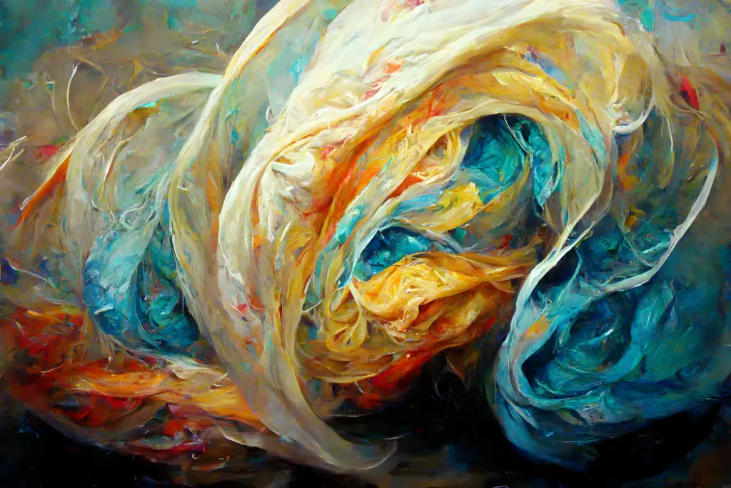 AI-generated abstract art piece of swirling colors.